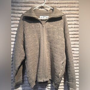 Vintage London Fog Men's heavy knit Tan Jacket